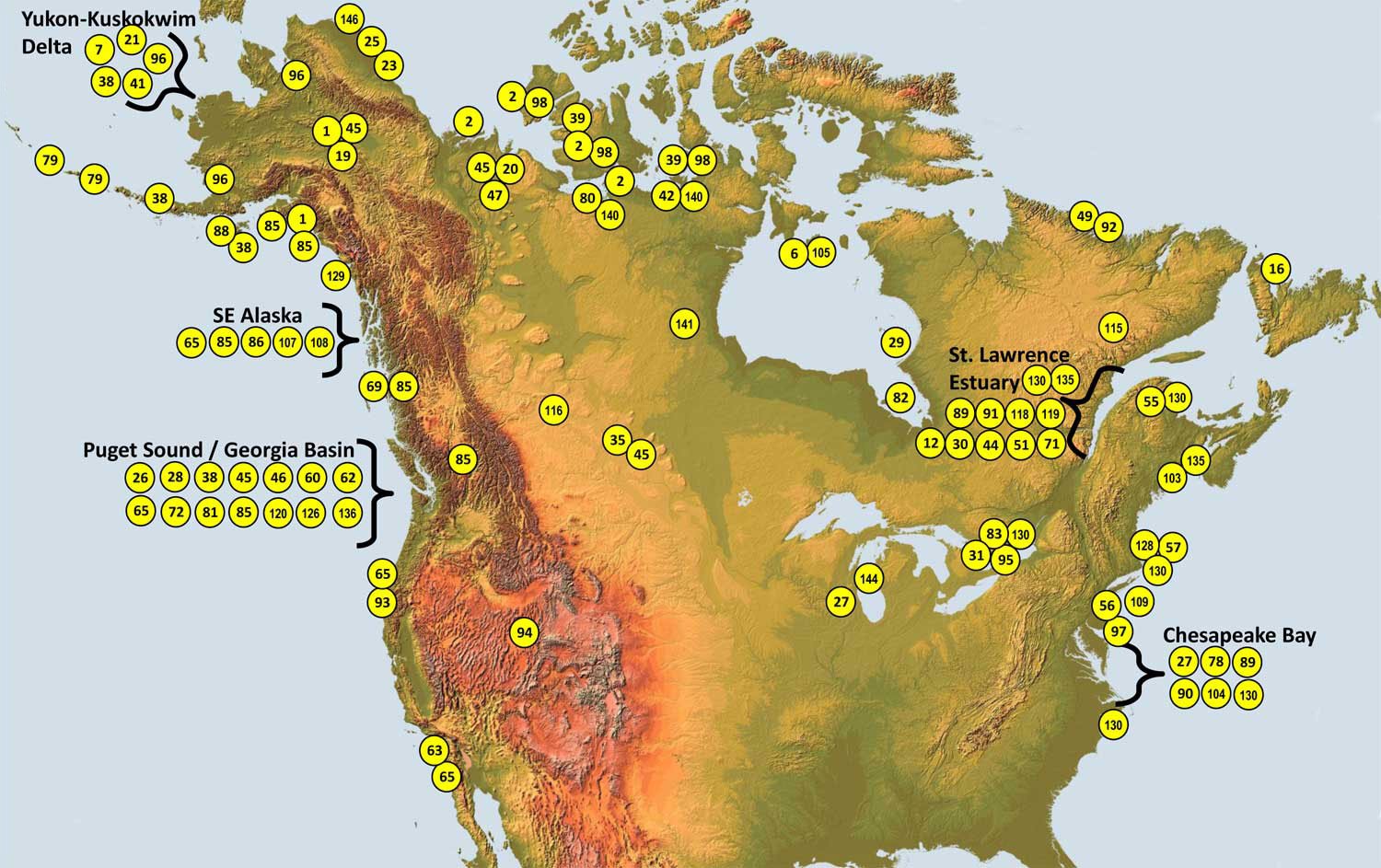 North American Field Projects since 2001